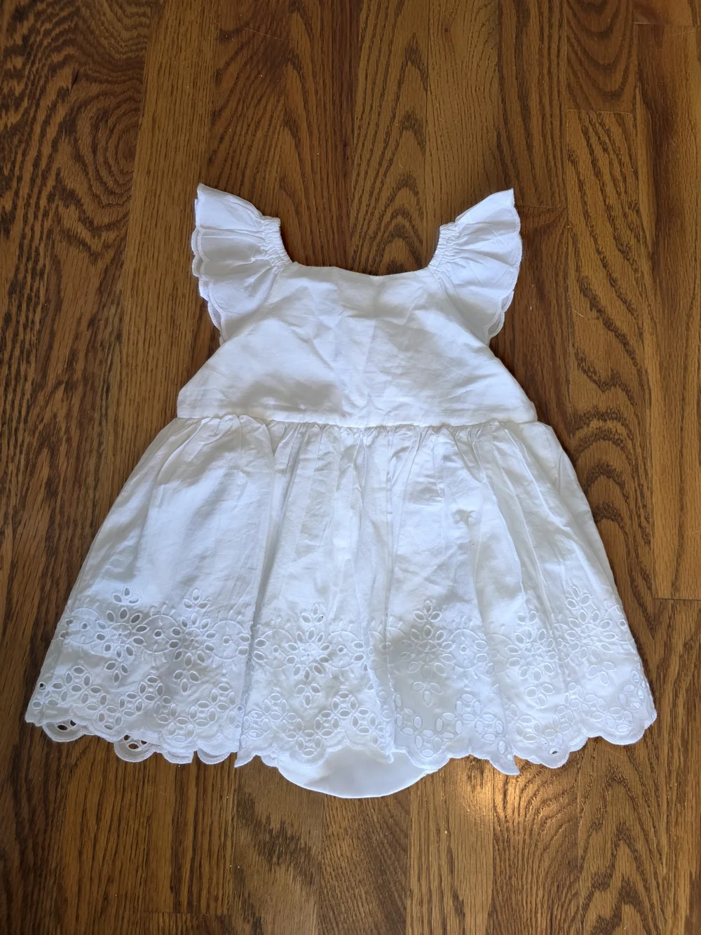 GAP White Eyelet Flutter Dress Baby